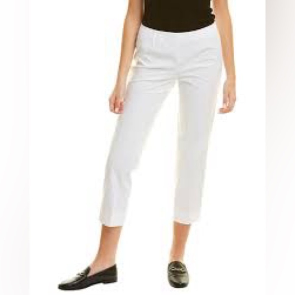 Lafayette 148 New York White Cropped Pants | Luxury Tailored Size 6